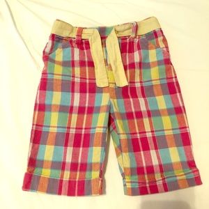 Girls spring madras shorts in size 4T